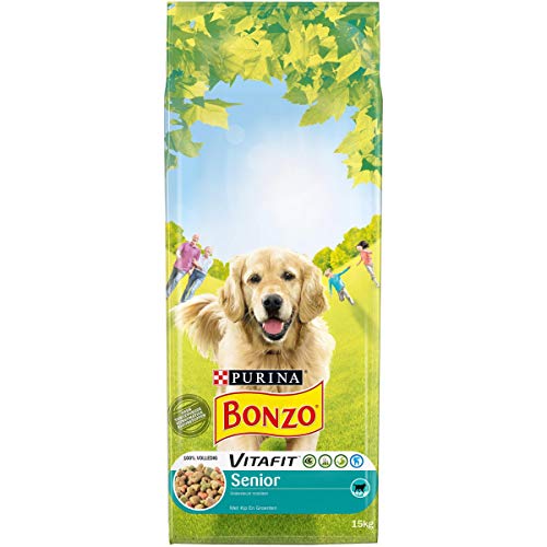 Bonzo Senior Hondenvoer, Hondenbrokken voor honden van 7 jaar en ouder, met Kip, 12366812, 15kg - Afbeelding 3