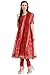 BIBA Women's Anarkali Cotton Silk Suit Set 38 Red