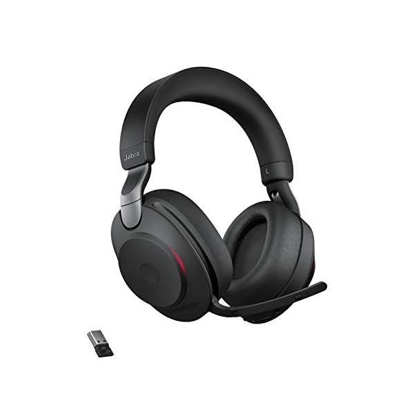 Jabra-Evolve2-85-Wireless-PC-Headset-with-Charging-Stand-Noise-Cancelling-UC-Certified-Stereo-Headphones-With-Long-Lasting-Battery--USB-A-Bluetooth-Adapter--Black Jabra Evolve2 85 Wireless PC Headset with Charging Stand– Noise Cancelling UC Certified Stereo Headphones With Long…