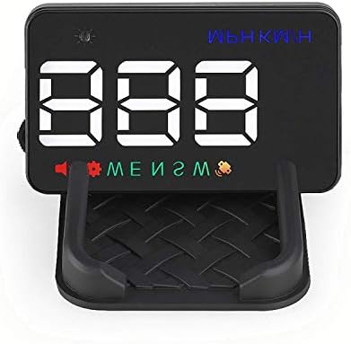 AIHG Head Up Display Universal GPS Speedometer 3.5 inch HUD Digital Car Compass with Cigarette Lighter Port, Speed, Compass, Over Speed Alarm, KMH/MPH, Windshield Projector with Film for 12V All Cars