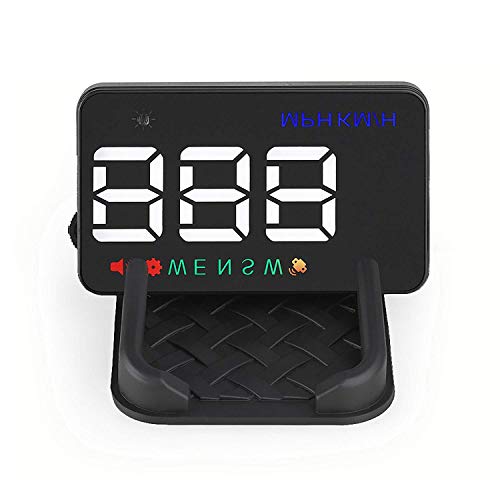 AIHG Head Up Display Universal GPS Speedometer 3.5 inch HUD Digital Car Compass with Cigarette Lighter Port, Speed, Compass, Over Speed Alarm, KMH/MPH, Windshield Projector with Film for 12V All Cars