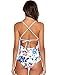 Ekouaer Womens One Piece Swimsuits, 6043-white Flower, M (fit US 6-8)