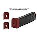 UTG Pro Plus 0 Base Pad, Walther PPQ 9/40, Matte Red Aluminum