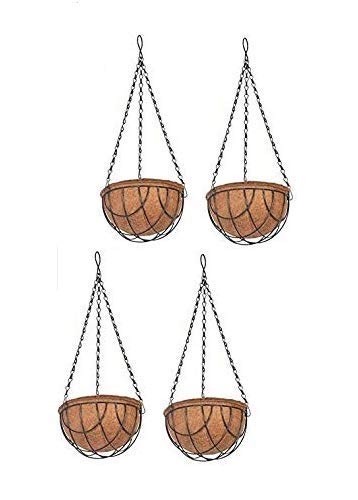 COIR GARDEN Plastic Hanging Basket, 4 Pieces