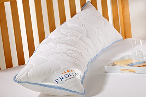[- PROCAVE Seitenschläferkissen mit verstepptem TopCool Kissen-Bezug 40x145 cm, Made in German