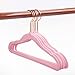 MIZGI Premium Kids Velvet Hangers (Pack of 50) with Copper/Rose Gold Hooks,Space Saving Ultra Thin,Non Slip Baby Hangers for Children's Skirt Dress Pants,Clothes Hangers(Pink)