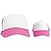 DALIX Mommy and Me Hats Mom and Daughter Father Son Caps Baby Caps Neon Pink Wht