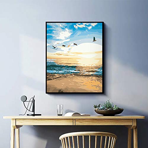 Malen nach Zahlen für Erwachsene, Leinwand-Ölgemälde-Set für Kinder und Erwachsene, Anfänger, 40,6 x 50,8 cm mit 3… – Bild 6