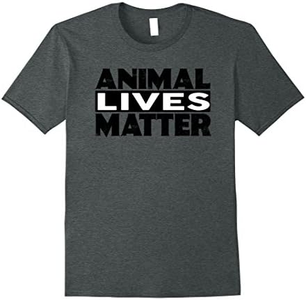 Mens ANIMAL LIVES MATTER Rights Vegan Vegetarian T-Shirt XL Dark Heather