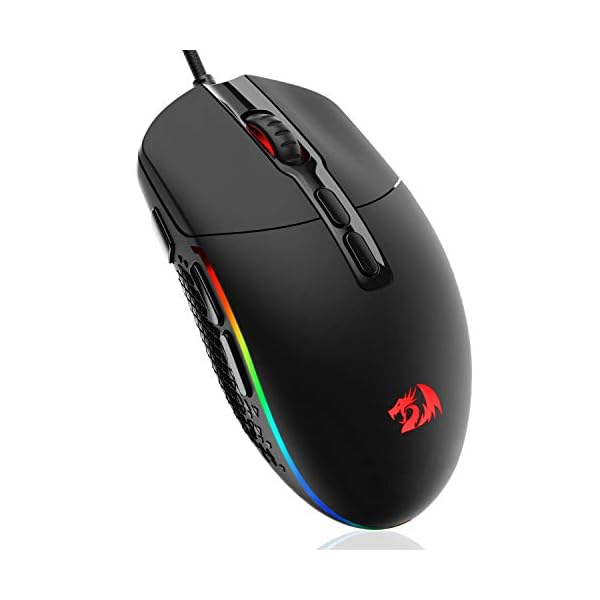 Redragon M719 Invader Wired Optical Gaming Mouse, 7 Programmable Buttons, RGB Backlit, 10,000 DPI, Ergonomic PC Computer…