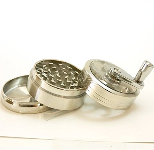 Three Piece 2 1/2" Herb, Spice, Tobacco, etc Grinder with Lever