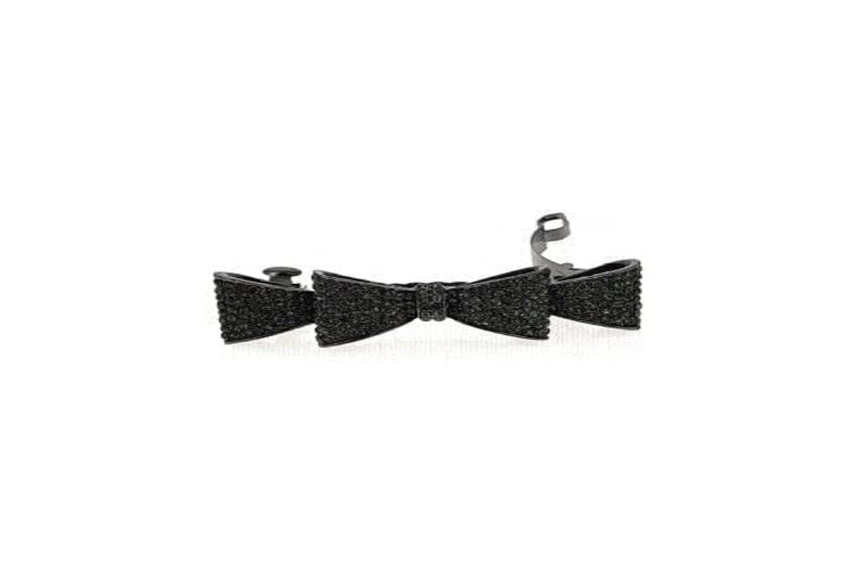 Araban Hair Barrette Black Metal Bow