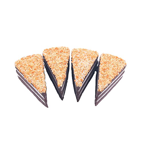 Dream Travel Pack of 4 Simulation Chocolate Sandwich Artificial Fake Cake Model Desert Food Kids Toy Home Kitchen Party Decoration Cake Shop Store Market Display Photography Props