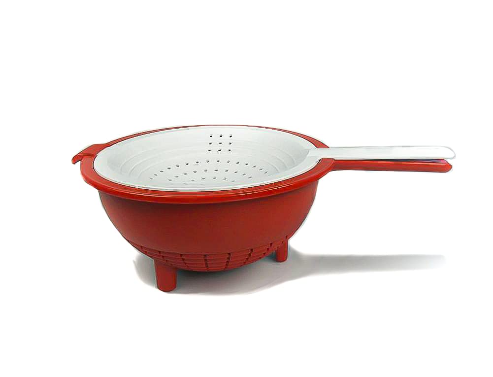TUPPERWARE Saladin 30933 Kitchen Aid Strainer Red / White