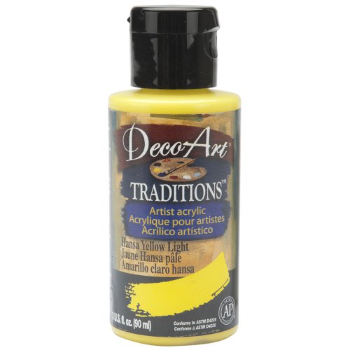 Buy DecoArt 3Ounce Traditions Acrylic Paint, Hansa Yellow Light Online