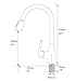 KINGO HOME Modern Commercial High Arch Stainless Steel Single Handle Pull Down Sprayer Brushed Nickel Kitchen Faucets, Kitchen Sink Faucets with 3 Setting Spray