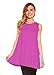 Womens Sleeveless Tunics - Women Flowy Tunic Tank Tops for Leggings (Fuchsia-XL)