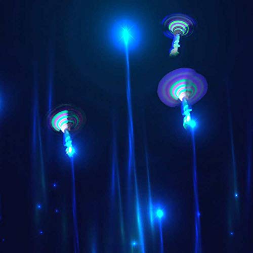 FAFA1808 Rocket Whistle Slingshot Finger Copter Led Toy Rocket (1 Box, Green)