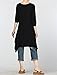 Mordenmiss Women's Handkerchief Hem Tunic Tops Basic Shirt 11 Colors Size 2XL Black