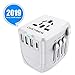 Castries Universal Travel Adapter, 2300W International Power Adapter with Dual Fuse, European Plug Adapter with 1 Type C&3 USB Ports, Universal AC Plug for Over 200 Countries, Travel Accessories,Gray