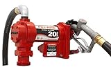 Fill-Rite FR4210G 12V 20 GPM Fuel Transfer Pump with Manual Nozzle, Discharge Hose, & Suction Pipe
