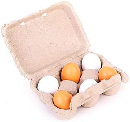 Kitchen Food Toy Carton Wooden Play Easter Eggs Children Assembling Playset Pre-School Educational Toy for Infants & Toddlers Fun Activity Sensory Kids Toys
