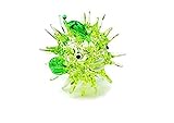 Aquarium MINIATURE HAND BLOWN Art GLASS Green Puffer Fish FIGURINE Collection
