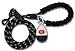 TUG Leash 5 FT Strong & Reflective Rope Leash with Comfortable Padded Handle for Medium and Large Dogs and with Waste Bag Dispenser & 15 Dog Waste Bags