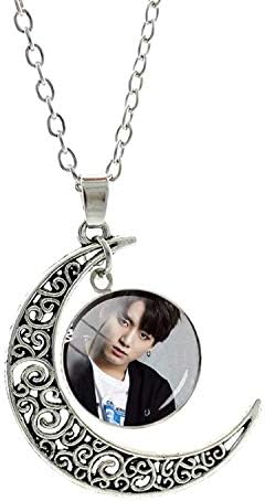 Fashion Popular BTS BT21 Bangtan Boys Moon Pendants Necklace Korea Fashion BTS Album Love Yourself Accessories Jewelry Gift BTS54