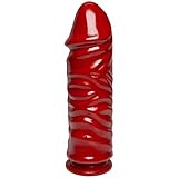 Doc Johnson American Bombshell - Bunker Buster - Dildo or Butt Plug with Suction Cup - Cherry Bomb Red