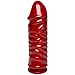 Doc Johnson American Bombshell - Bunker Buster - Dildo or Butt Plug with Suction Cup - Cherry Bomb Red