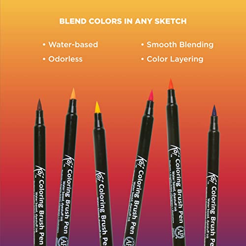 SAKURA Koi Colorless Blender Brush Set - Clear Watercolor Brush Pen - Colorless - 2 Pack ...