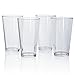 Plastic 16-ounce Beer Pint Glasses | set of 4 Clear