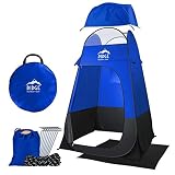 Ridge Outdoor Gear 6.5ft Pop Up Changing Shower Privacy Tent - Portable Utility Shelter Room with rainfly Ground Sheet for Camping Shower Toilet Bathroom Trade Shows Beach Spray tan popup