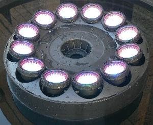 Super bright LED Fountain Light Ring with 12x60 RGB Color Changing LEDS