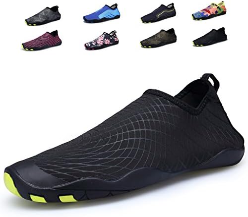 Cool walker Men Women Kids Water Shoes Lightweight Quick Dry Barefoot Aqua Sports Sneaker For Beach Swimming Diving Yoga,VD01 BlackPrint US3.5D/5.5B/EU36