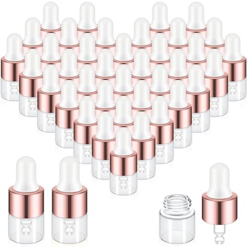 Didaey 100 Pcs Mini Glass Dropper Bottle Bulk Clear