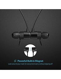 MoKo Auriculares inalámbricos magnéticos, Bluetooth Auriculares, APT X HiFi estéreo, deportivos con micrófono, IPX5 impermeable, ajuste seguro, cancelación de ruido, 7 horas de tiempo de reproducción para correr, entrenamiento.