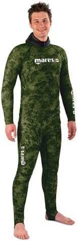Mares Pure Instinct Mens Camo Green Rashguard Shirt and Pants (X-Large)