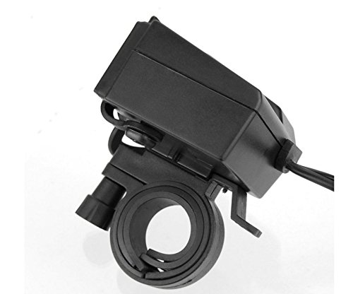 image for Jqworkland Black 5v 2.1a Usb Phone 12v Motorcycle Handlebar Handle Bar