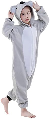 Homewear Children’s Pajamas Sleeping Wear Animal Onesie Cosplay Costume (95#, Grey Koala)