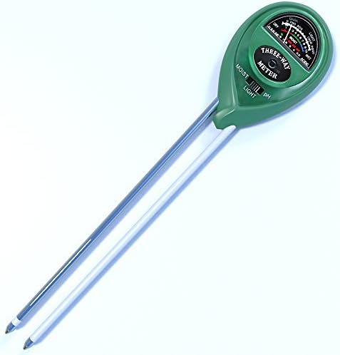 Soil Testing Kit โ 3-in-1 | Tester for PH acidity, Moisture and Light | Works with all Soils | Professional meter for indoor and outdoor use | Best for Home plants, Lawn, Farms, Herbs and Gardening