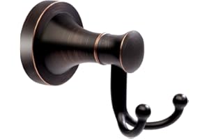 Danturfi Bronze Towel Hooks, Bathroom Robe Hook Oil Rubbed, Bath Farmhouse Coat Clothes Hook Wall Mounted Rustic for Bathroom