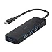AUKEY USB C Hub Ultra Slim USB C Adapter with 4 USB 3.0 Ports USB Type C Hub for MacBook Pro 2019/2018/2017, Google Chromebook Pixelbook, XPS, Samsung S9/S8 and More USB Type C Devices (Black)