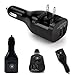 NDLBS Dual USB Car Charger Adapter,Car and Home Portable Travel Charger with Foldable Plug for iPhone 6 7 8 Plus 5S.Galaxy Note8 S7 S6 S8 Edge Plus,LG G5 6  V20(Black)