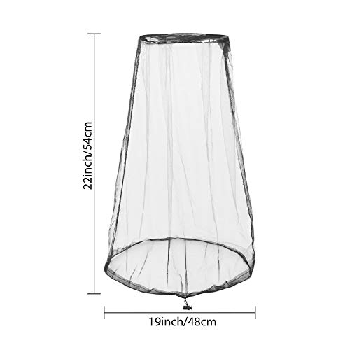 Mosquito Head Net Face Netting - 4 Pack Bug Face Netting Bucket Insect Repellent Fly Screen Protection Netting, Hiking, Traveling, Fishing Beekeeping and Gardening Protection - Thumbnail 2