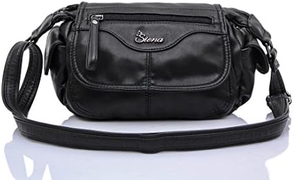 CLEARANCE SALE! Siena Vintage Flap Over Pebble Baguette BG003 (Black)