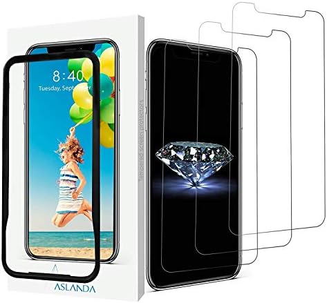 iPhone XS Max Screen Protector( 3 pack, Clear ) Aslanda iPhone XS Max Tempered Glass Screen Protector. 9H hardness Supporting 3D Touch Best Glass for Your best iPhone