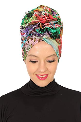 Instant Turban Cotton Scarf Head Wrap Chemo Headwear Cancer Cap - Spring