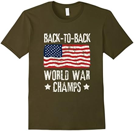 Men's Back-to-back World War Champs Vintage T-shirt XL Olive
